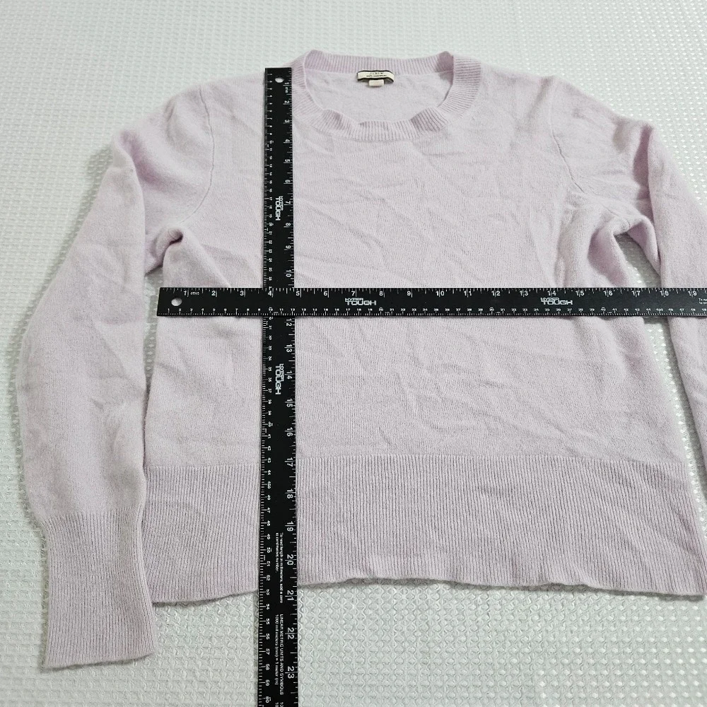 J.CREW 100% Cashmere Sweater Long Sleeve Coquette Cottage Cozy Womens Purple‎ M